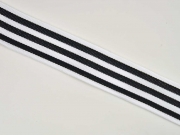 Ripsband schmale Streifen 3 cm, schwarz wei