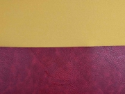 RESTST�CK 65 cm Lederimitat Vintage Look gepr�gte Optik, weinrot