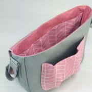 RESTST�CK 50 cm Kunstleder Lederimitat f�r Taschen gepr�gte Optik, Betongrau