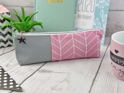 RESTST�CK 50 cm Kunstleder Lederimitat f�r Taschen gepr�gte Optik, Betongrau