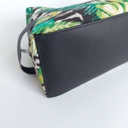 RESTST�CK 25 cm Kunstleder Lederimitat f�r Taschen gepr�gte Optik, schwarz