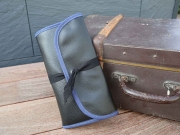 RESTST�CK 25 cm Kunstleder Lederimitat f�r Taschen gepr�gte Optik, schwarz