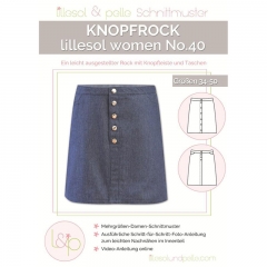 Papierschnittmuster kurzer Rock mit Knpfen Lillesol women No.40