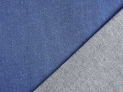 Baumwolljeansstoff mit Stretch uni, indigoblau