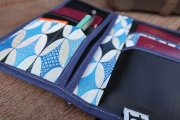 Dekostoff grafisches Muster Ovale, blau dunkelblau