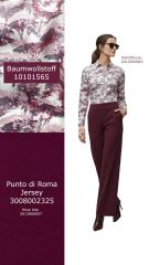 Baumwollstoff Baumwollsatin B�ume, bordeaux rosa