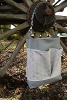 Dekostoff Fcher Silber Metallic Glitzer meliert, hellgrau