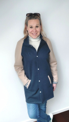 Papierschnittmuster schmaler Kurzmantel Frau Linda Studio Schnittreif