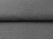 RESTSTCK 38 cm Strickstoff Baumwolle Halbpatent gerippt, anthrazit