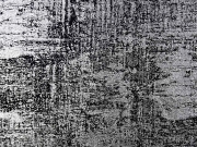 Strickstoff Foliendruck silber metallic, schwarz