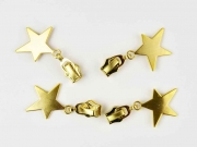 Schieber mit Stern für Reißverschluss mit 6,5 mm Spirale, GOLD