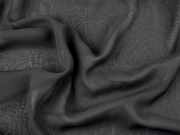 RESTSTCK 170 cm Chiffon Stoff, schwarz