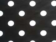 RESTSTÜCK 35 cm Viskose Jersey große Punkte (2,2 cm), weiß auf schwarz
