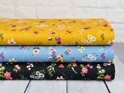 RESTSTCK 126 cm Baumwollstoff Blmchen, rosa