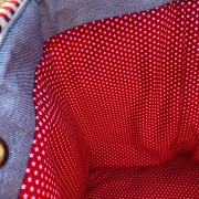 Baumwollstoff kleine Sterne Mini Stars, wei rot