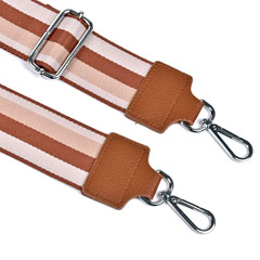 Taschengurt Taschenriemen Streifen 5 cm, hellbeige beige rotbraun
