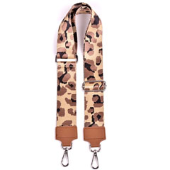 Taschengurt Taschenriemen Leoparden Muster 5 cm, schwarz hellbraun beige