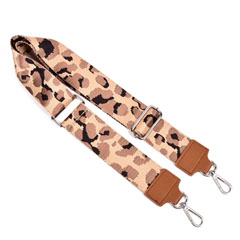 Taschengurt Taschenriemen Leoparden Muster 5 cm, schwarz hellbraun beige