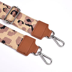 Taschengurt Taschenriemen Leoparden Muster 5 cm, schwarz hellbraun beige