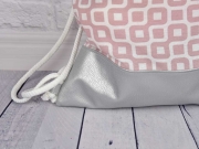 RESTST�CK 50 cm Kunstleder Lederimitat f�r Taschen gepr�gte Optik, silber