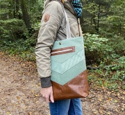 Dekostoff Jacquard Drizzle, natur gr�n
