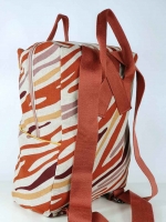 Dekostoff Zebra Animal Print Leinen Optik, terracotta wei natur