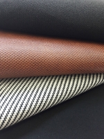 Outdoorstoff Dralon Teflon diagonale Linien, creme schwarz