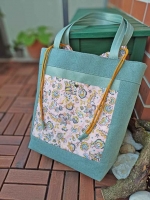 RESTST�CK 51 cm kr�ftiges Lederimitat Kunstleder f�r Taschen, mint metallic