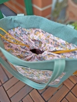 RESTST�CK 51 cm kr�ftiges Lederimitat Kunstleder f�r Taschen, mint metallic