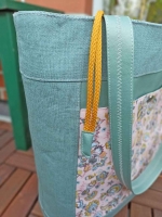 RESTST�CK 51 cm kr�ftiges Lederimitat Kunstleder f�r Taschen, mint metallic