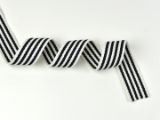 Gurtband Streifen 4 cm, schwarz wei