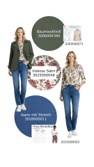 Baumwoll Twill Trenchcoat Stoff Stretch, moosgr�n