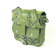 krftiges Lederimitat Kunstleder fr Taschen, moosgrn
