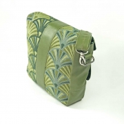 krftiges Lederimitat Kunstleder fr Taschen, moosgrn