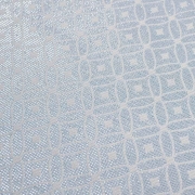 Dekostoff Rauten Glitzer Jacquard Double Face, silber hellblau