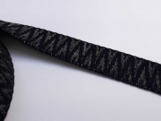 Gurtband Ethno Zickzack Streifen 38mm, khakigrün schwarz