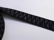 Gurtband Ethno Zickzack Streifen 38mm, khakigrn schwarz
