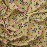 Jerseystoff Blmchen, rosa grngelb