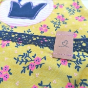 Jerseystoff Blmchen, rosa grngelb