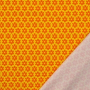 Jerseystoff Blumen Blmchen, orange gelb