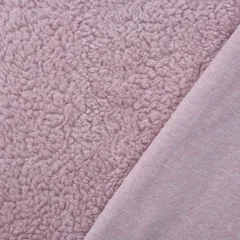 Teddyfleece Teddyfell aus Baumwolle, helles altrosa