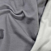 Jacquard Sweatstoff Drizzle Kstchenmuster, wei grau