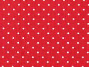 Baumwollstoff kleine Punkte beschichtet Petite Dots, wei rot