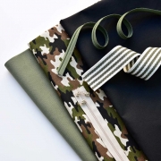Dekostoff Camouflage Leinenlook, braun grn
