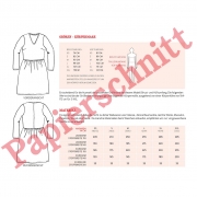 Papierschnittmuster Boho Kleid V-Ausschnit FRAU MARY Schnittreif