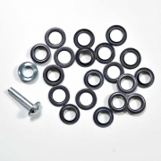 10 Metall sen Gunmetal 14 mm mit Werkzeug