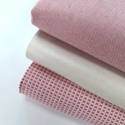 RESTST�CK 22 cm Lederimitat gepr�gte Optik, cremewei� metallic