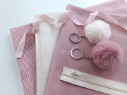 RESTST�CK 22 cm Lederimitat gepr�gte Optik, cremewei� metallic