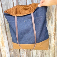 RESTSTCK 48 cm Jeansstoff ohne Stretch Baumwolle, dunkelblau