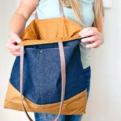 RESTSTCK 48 cm Jeansstoff ohne Stretch Baumwolle, dunkelblau